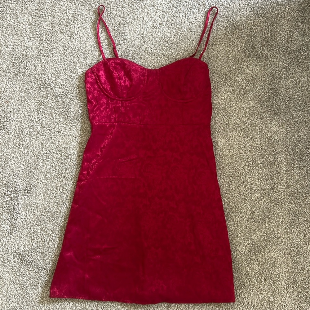 Princess Polly size 4 burgundy mini dress